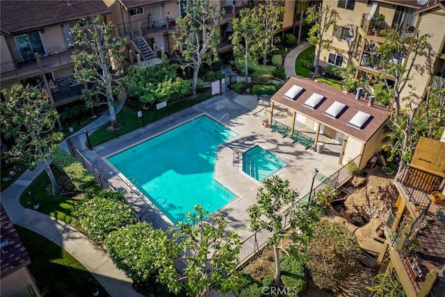 4201 W 5th St Unit 218, Santa Ana, CA 92703 - community pool with a patio and a fenced backyard