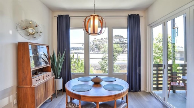 1207 Doheny Way, Dana Point, CA 92629 - dining space with plenty of natural light and light wood finished floors