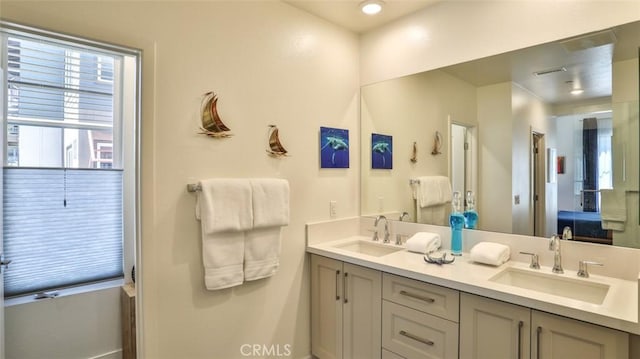 1207 Doheny Way, Dana Point, CA 92629 - full bath featuring double vanity and baseboards