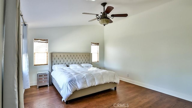 35430 Azalea Cir, Winchester, CA 92596 - bedroom with multiple windows, baseboards, wood finished floors, and a ceiling fan