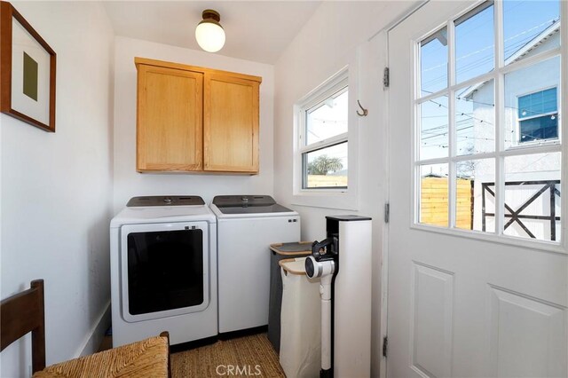 1856 W 43rd St, Los Angeles, CA 90062 - laundry area featuring washer and clothes dryer and cabinet space