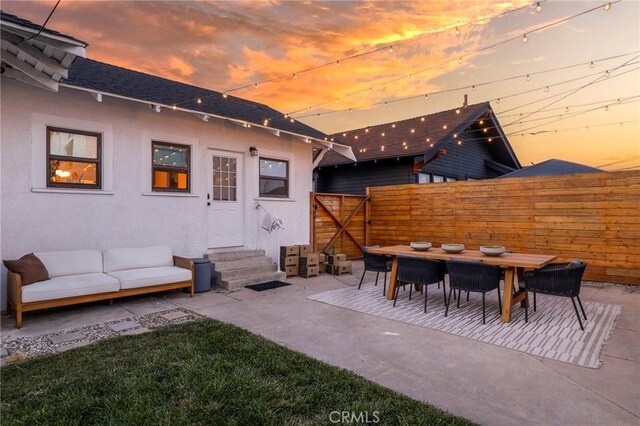 1856 W 43rd St, Los Angeles, CA 90062 - view of patio with entry steps and an outdoor hangout area