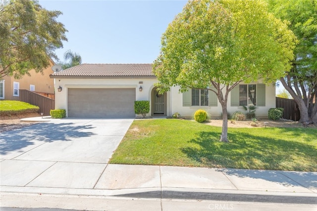 36867 Gallery Ln, Beaumont, CA 92223 - view of front of property with stucco siding, an attached garage, driveway, and a tile roof