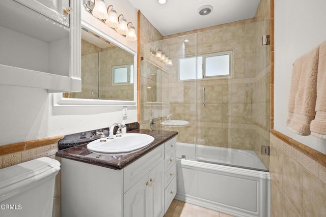 829 E Ada Ave, Glendora, CA 91741 - full bath with vanity, shower / bath combination with glass door, and toilet