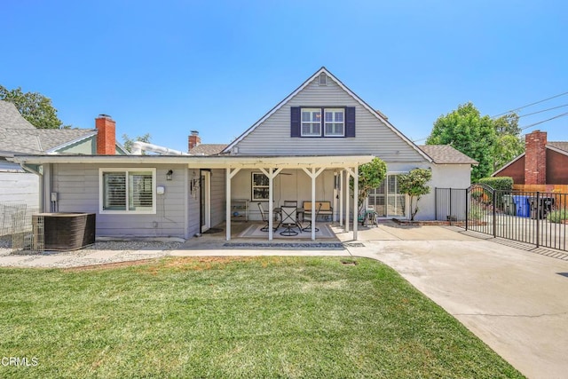 829 E Ada Ave, Glendora, CA 91741 - back of house featuring cooling unit, a chimney, and a porch