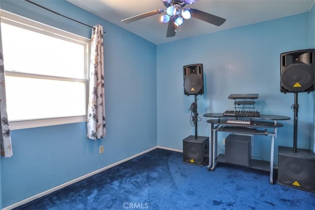 3012 Homer Cir, Jurupa Valley, CA 91752 - office featuring carpet flooring and ceiling fan