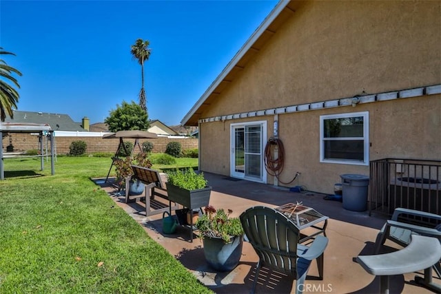 3012 Homer Cir, Jurupa Valley, CA 91752 - fenced backyard with a patio