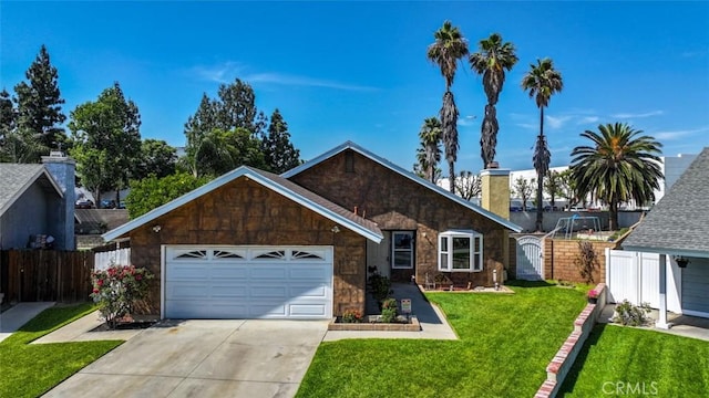 3012 Homer Cir, Jurupa Valley, CA 91752 - ranch-style home with driveway, a garage, and a chimney