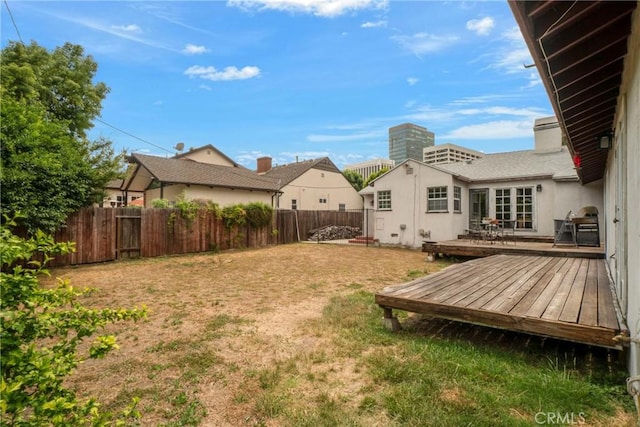 4622 Burnet Ave, Sherman Oaks, CA 91403 - view of yard with a wooden deck