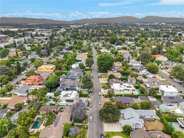 4622 Burnet Ave, Sherman Oaks, CA 91403 - aerial view of residential area featuring a mountainous background