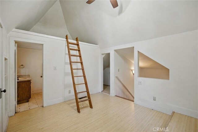 915 Poplar St, Chico, CA 95928 - bonus room featuring lofted ceiling, light wood finished floors, and ceiling fan