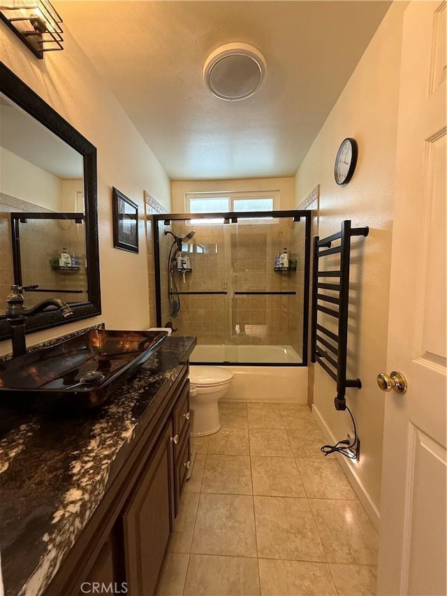 8730 Twin Trails Dr, San Diego, CA 92129 - bathroom with vanity, shower / bath combination with glass door, and tile patterned flooring