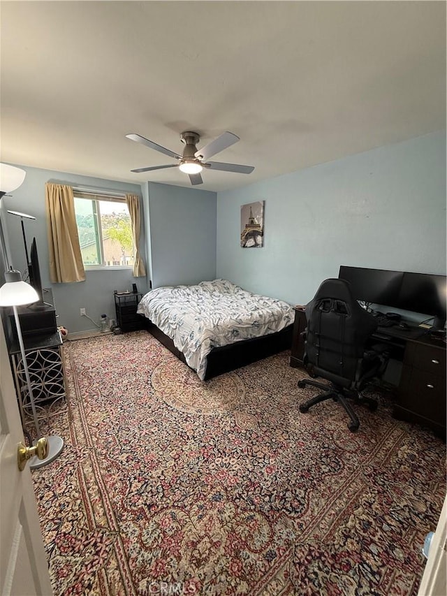 8730 Twin Trails Dr, San Diego, CA 92129 - bedroom with carpet floors and a ceiling fan
