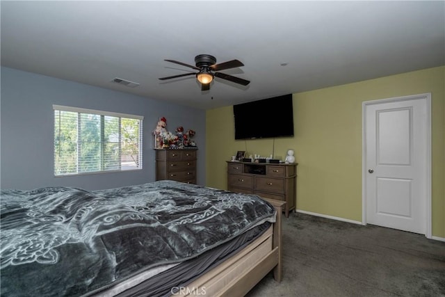 2038 Mesquite Ln, Colton, CA 92324 - carpeted bedroom with baseboards and a ceiling fan