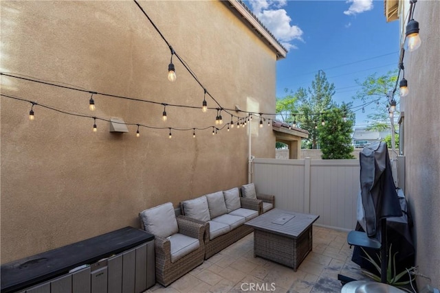 2038 Mesquite Ln, Colton, CA 92324 - view of patio featuring an outdoor living space