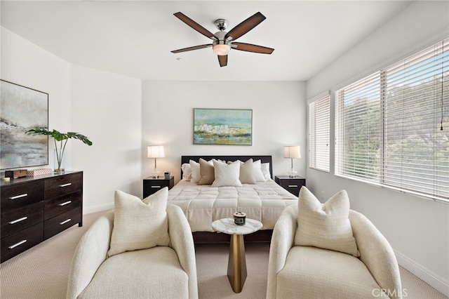 38 Via Sonrisa, San Clemente, CA 92673 - carpeted bedroom featuring baseboards, multiple windows, and a ceiling fan