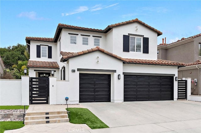 38 Via Sonrisa, San Clemente, CA 92673 - mediterranean / spanish house featuring a garage, concrete driveway, and stucco siding