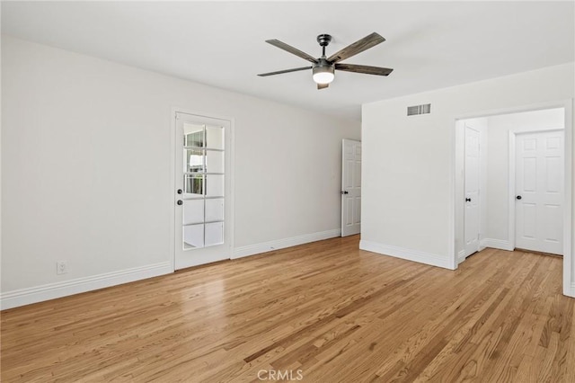 16801 Nordhoff St, Northridge, CA 91343 - unfurnished room with light wood-type flooring and a ceiling fan