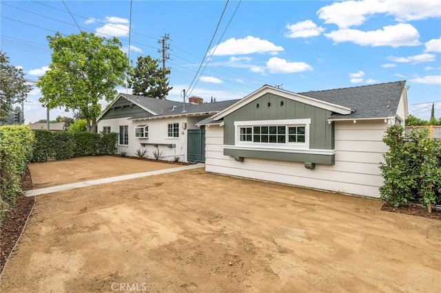 16801 Nordhoff St, Northridge, CA 91343 - back of property featuring board and batten siding and roof with shingles