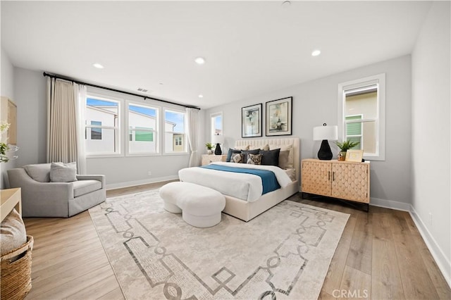 271 Huckleberry, Lake Forest, CA 92630 - bedroom with light wood-type flooring, baseboards, and recessed lighting