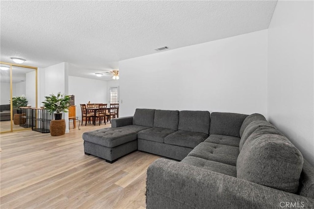 356 Myrl Pl, Hemet, CA 92545 - living room with light wood-style flooring and a textured ceiling