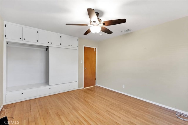 11777 Preston Ln, Yucaipa, CA 92399 - unfurnished bedroom featuring light wood-style flooring, a closet, and ceiling fan