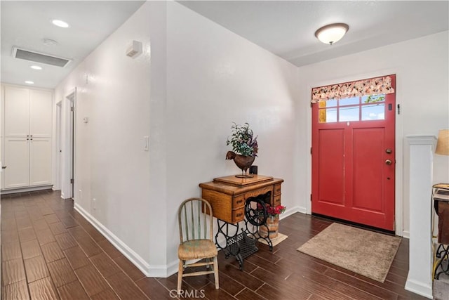 5215 Columbia Way, Lancaster, CA 93536 - foyer with wood finish floors, baseboards, and recessed lighting
