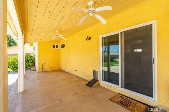 5215 Columbia Way, Lancaster, CA 93536 - view of patio featuring a ceiling fan