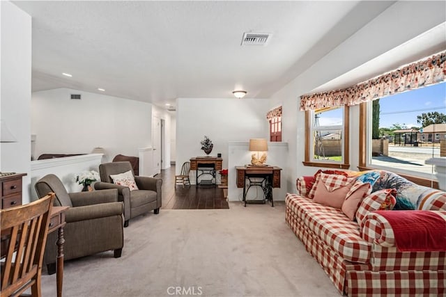 5215 Columbia Way, Lancaster, CA 93536 - carpeted living room featuring recessed lighting