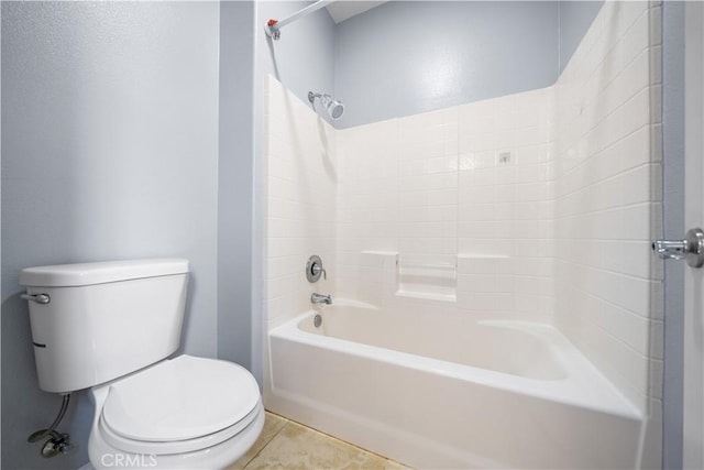 46239 Lone Pine Dr, Temecula, CA 92592 - bathroom with toilet, shower / washtub combination, and tile patterned flooring