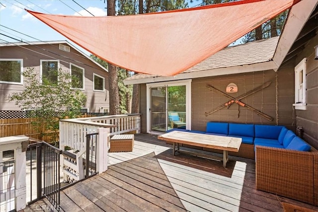1698 Thrush Rd, Wrightwood, CA 92397 - deck with an outdoor living space