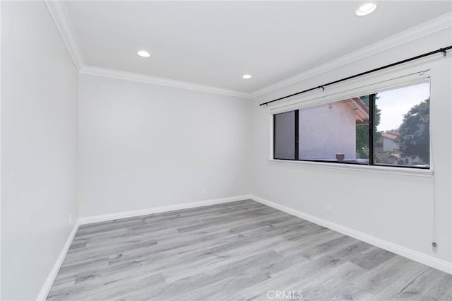 23064 Paseo De Terrado Unit 2, Diamond Bar, CA 91765 - unfurnished room with wood finished floors, baseboards, ornamental molding, and recessed lighting
