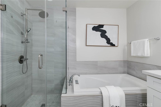23064 Paseo De Terrado Unit 2, Diamond Bar, CA 91765 - full bath featuring a bath, a shower stall, and vanity