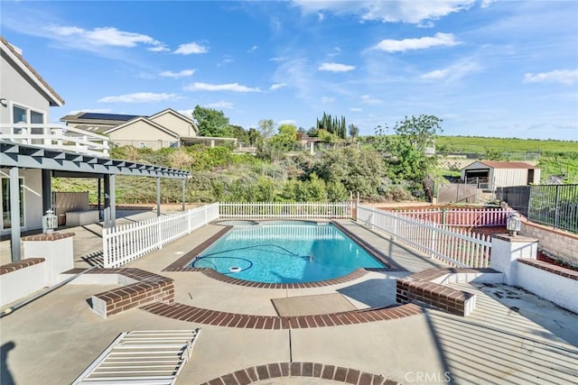 2563 Pepperdale Dr, Rowland Heights, CA 91748 - view of swimming pool with a patio area and a fenced backyard
