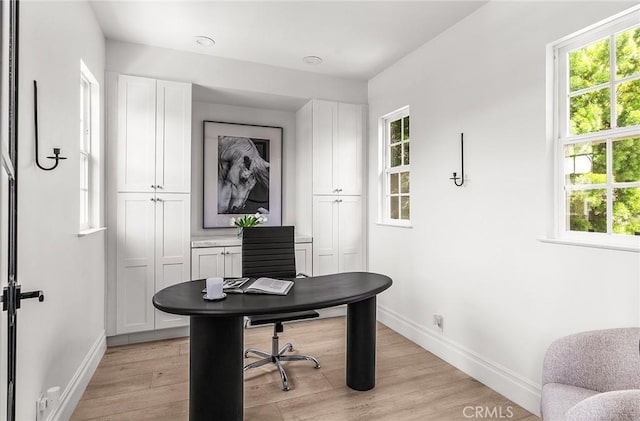 5 Modesto, Irvine, CA 92602 - home office with baseboards and light wood-type flooring