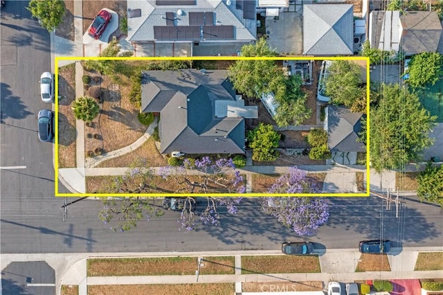 7726 Dalton Ave, Los Angeles, CA 90047 - aerial perspective of suburban area with property parcel outlined