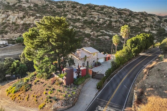 801 Box Canyon Rd, Canoga Park, CA 91304 - view from above of property with a mountainous background