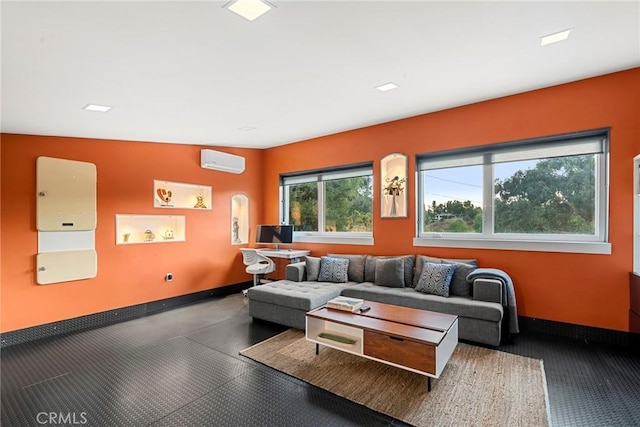 801 Box Canyon Rd, Canoga Park, CA 91304 - living area with an AC wall unit and baseboards