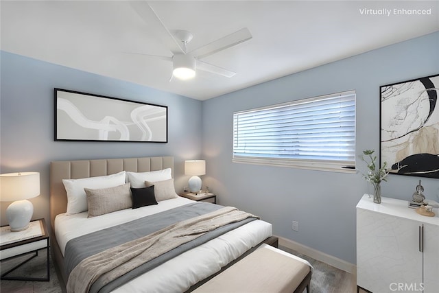 7747 Onyx Ave, Rancho Cucamonga, CA 91730 - bedroom with a ceiling fan and baseboards
