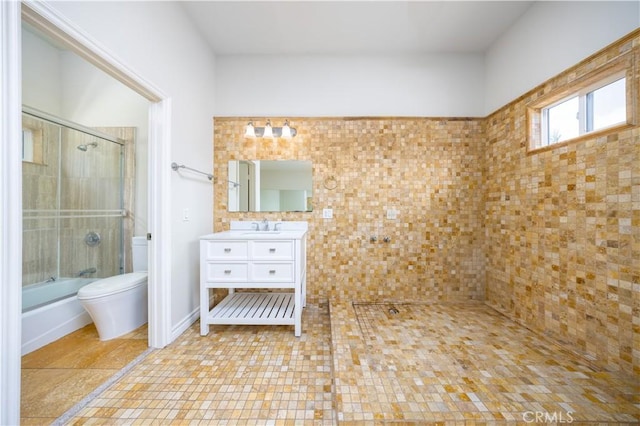 2122 Meteora Way, Rowland Heights, CA 91748 - full bath with vanity, combined bath / shower with glass door, and tile patterned floors