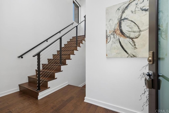 731 Valley Ave, Solana Beach, CA 92075 - staircase with wood finished floors and baseboards