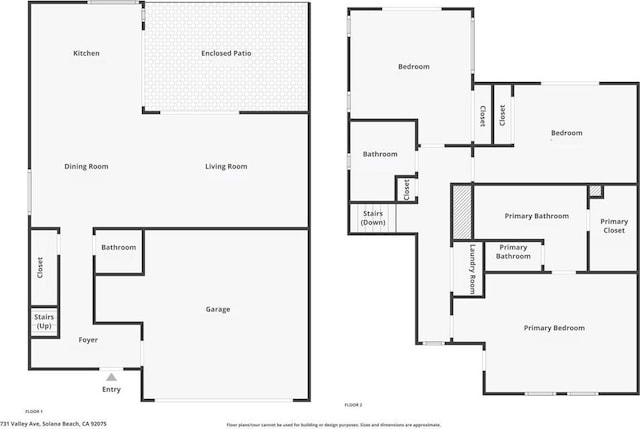 731 Valley Ave, Solana Beach, CA 92075 - view of floor plan / room layout
