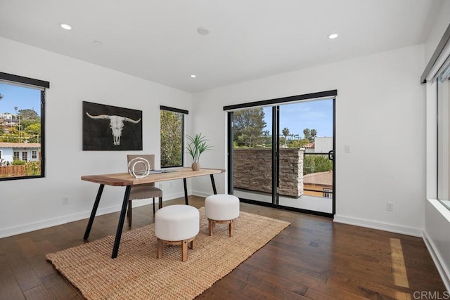 731 Valley Ave, Solana Beach, CA 92075 - home office with wood-type flooring and recessed lighting