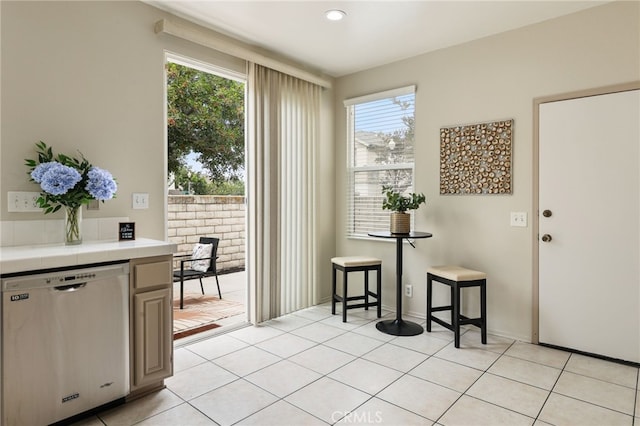 1263 Date Palm Dr, Carson, CA 90746 - dining room featuring light tile patterned floors and recessed lighting