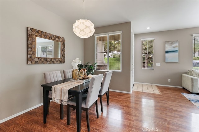 1263 Date Palm Dr, Carson, CA 90746 - dining area with baseboards, wood finished floors, healthy amount of natural light, and recessed lighting