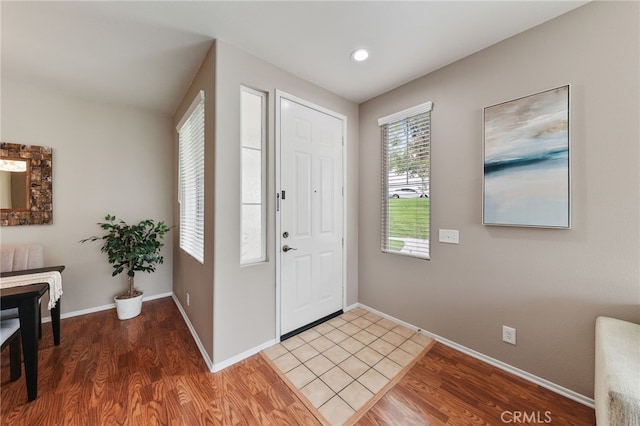 1263 Date Palm Dr, Carson, CA 90746 - entryway featuring wood finished floors, baseboards, and recessed lighting