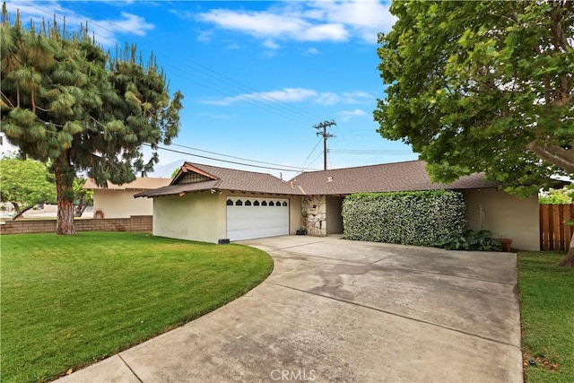7879 Camino Predera, Rancho Cucamonga, CA 91730 - ranch-style home with a garage, stucco siding, concrete driveway, and roof with shingles
