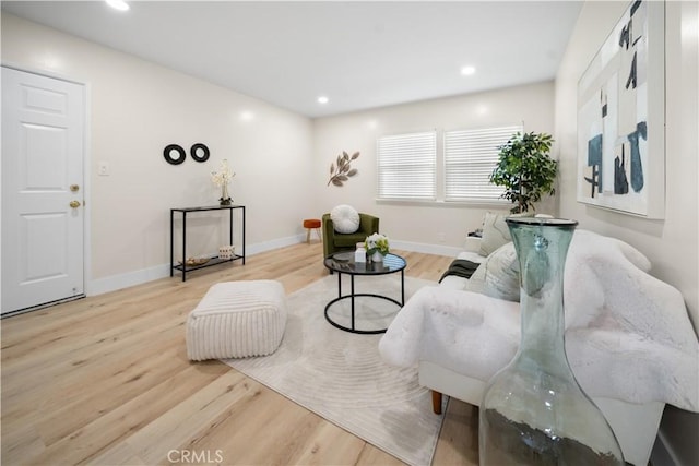 5882 Bowcroft St Unit 2, Los Angeles, CA 90016 - living room with wood finished floors, baseboards, and recessed lighting