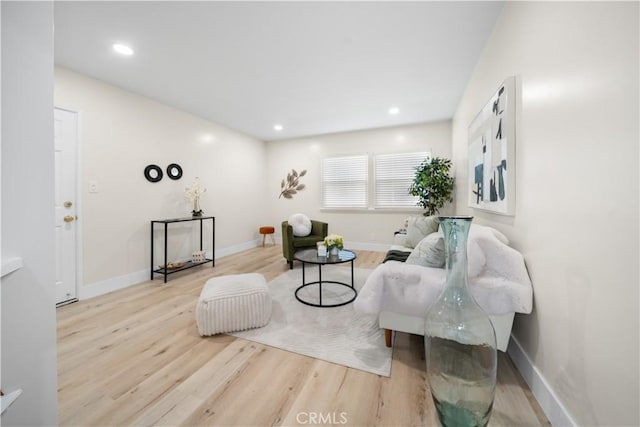 5882 Bowcroft St Unit 2, Los Angeles, CA 90016 - sitting room with wood finished floors, baseboards, and recessed lighting