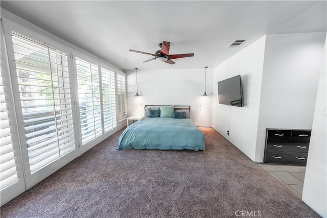 2110 Hathaway Pl, Riverside, CA 92506 - carpeted bedroom featuring ceiling fan and access to outside